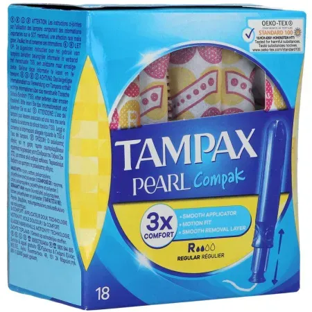Tampax Pearl Compak Regular 18 Tampons