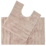 Homescapes Badematten Set 2tlg Spa Surpreme beige - Homescapes