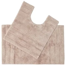Homescapes Badematten Set 2tlg Spa Surpreme beige - Homescapes