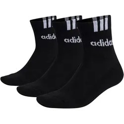 Sneakersocken ADIDAS ORIGINALS "Socken Cushioned 3S Linear 3er Pack", Damen, Gr. 40-42, schwarz, Obermaterial: 71% Baumwolle CO. 26% Polyester PES. 2% Elasthan EL. 1% Nylon NY., Socken Sneakersocken