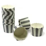 Frau WUNDERVoll® Muffin Backformen, klein Durchmesser 5 cm, grau, (25-tlg)