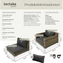 Tectake Modulares Rattanset Villanova kein Aufbau