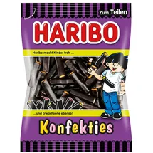 fruchtgummi-klassiker Haribo Konfekties Lakritzstangen mit leckerer Konfektfüllung 160g