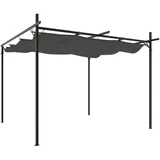 vidaXL Pergola mit Schiebedach 2,95 x 2,92 m Grau/Schwarz