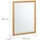 Relaxdays Wandspiegel 80 x 60 cm Natur