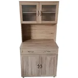 HTI-Line Küchenbuffet Blanca Küchenschrank Hochschrank Sonoma, für Küche und Esszimmer, 80 x 170 x 48 cm (BxHxT)