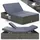 CASARIA Sonnenliege 200 x 115 x 33 cm Grau/Anthrazit