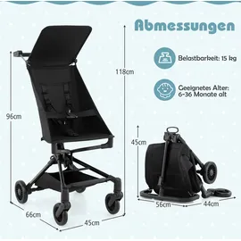 Costway Reisebuggy Schwarz