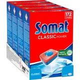 Somat Classic Power Spülmaschinen Tabs 688 (4x172 Tabs), Geschirrspül Tabs mit Fettlösekraft für kraftvolle Reinigung, Spültabs für strahlend sauberes Geschirr sogar bei niedrigen Temperaturen