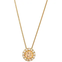 Elli PREMIUM Solitär Morganite Pfirsich 925 Sterling Silver Ketten   Damen