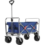 Arebos Bollerwagen 423453, faltbar, 100kg Traglast, 89 x 52 x 80cm (L/B/H), blau