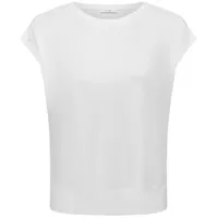 Opus T-Shirt mit geripptem Rundhalsausschnitt Modell SESTERN Offwhite, 38