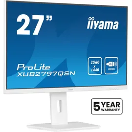 Iiyama Prolite XUB2797QSN-W2 27" LED IPS QHD 100Hz Altavoces Altura Ajustable Docking USB-C