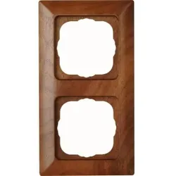 Kopp 306635061 MILANO - Abdeckrahmen 2-fach, Farbe: nussbaum