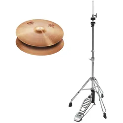 Paiste 2002 14" Medium Hi-Hat + HiHat Maschine SET