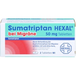 Hexal SUMATRIPTAN bei Migräne 50 mg Tabletten Kopfschmerzen & Migräne