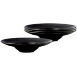 Maxwell & Williams Caviar Black Pasta- und Suppenteller 4er Set Geschirr 4 ct