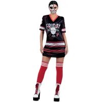 Smiffys Friday the 13th, Damenkostüm, Bedrucktes Hockey-Kleid Halloween
