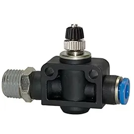 Riegler Drosselrückschlagventil »Blaue Serie«, gerade, R 3/8 außen Ø8mm