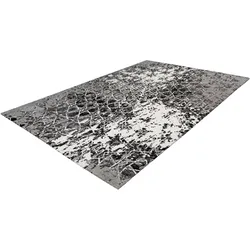 Teppich ARTE ESPINA "Iglesia 100", grau, B:120cm H:10mm L:170cm, Polyester, Baumwolle, Teppiche, Jacquard-Teppich, dezente Farbwahl, Rücken aus 100 % Baumwolle