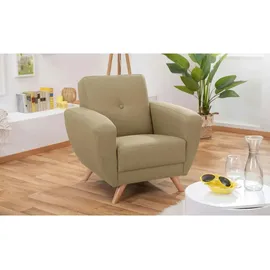 Max Winzer Sessel Jerry Flachgewebe 83 x 85 x 0 cm Beige