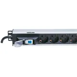 Intellinet Network Solutions Intellinet 12-fach Steckdosenleiste, Schutzkontakt vertikale Rackmontage Leitungsschutzschalter 1,6 m Stromkabel schwarz