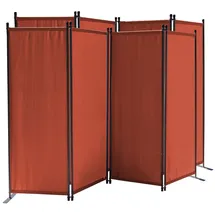 Quick Star Paravent 2x Paravent 4tlg. 220x165cm Rotorange RAL 2001 orange|rot 220 cm x 165 cm