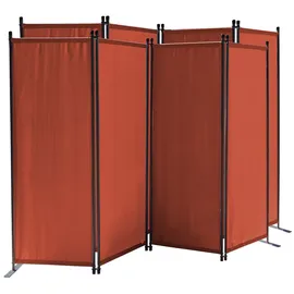 Quick Star Paravent 2x Paravent 4tlg. 220x165cm Rotorange RAL 2001 orange|rot 220 cm x 165 cm