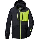 KILLTEC Jungen Skijacke/Funktionsjacke mit Kapuze und Schneefang KSW 398 BYS SKI JCKT, anthrazit melange, 176, 42477-000