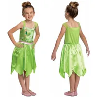 Disney Offizielles Standard-Tinkerbell-Kostüm für Kinder, Tinkerbell-Kostüm, grünes Feenkostüm für Mädchen, Kostüme für Mädchen, Größe XS