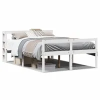 vidaXL Seniorenbett mit Kopfteil ohne Matratze Weiß 150x200 cm