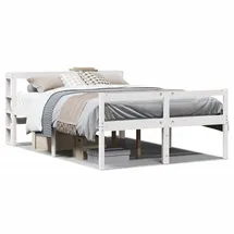 vidaXL Seniorenbett mit Kopfteil ohne Matratze Weiß 150x200 cm