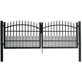 Floraworld Zauntor Avignon (300 x 100 cm, Anthrazit, Aluminium, Zum Einbetonieren)