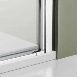 Bernstein Nischendusche Bernstein NT218 Doppelpendeltüren Nano Echtglas 96x195 cm Profil Chrom