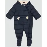 S.Oliver Overall Schneeanzug mit abnehmbaren Füsschen und samtigem Fleecefutter Schmuck-Detail blau 68 EU