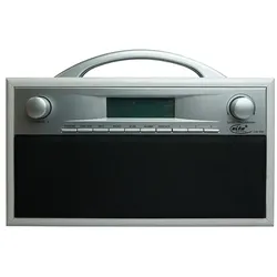 ELTA DAB+ Radio MP3 Wecker LCD-Display Holzgehäuse  Silber/ Grau