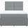 vidaXL Boxspringbett mit Matratze Hellgrau 140x200 cm Stoff