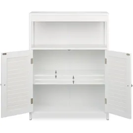 Relaxdays Badschrank 80 x 60 x 29 cm Weiß