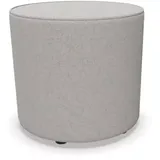 Hocker Toronto - Rund Grau | Durchmesser 45 cm | Höhe 41 cm | Gepolstert | Stoffbezug | Bariton | montiert