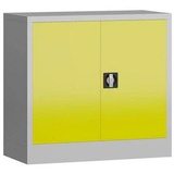 ClassiX Stahlschrank X-530306 zinkgelb, lichtgrau 80,0 x 38,0 x 75,0 cm, aufgebaut