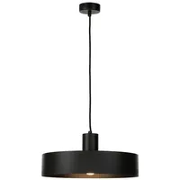 Licht-Erlebnisse Pendelleuchte in Schwarz E27 Metall Retro Hängelampe