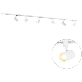 QAZQA Schienensystem-Sets Iconic jeana, 194 cm, (1-tlg), GU10, Modern, Stahl, Deckenstrahler 6-flammig