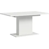 Mid.you Ausziehtisch, Weiß, Holzwerkstoff, rechteckig, Säule, 150-190x76x90 cm, FSC Mix, ausziehbar, Esszimmer, Tische, Esstische, Esstische ausziehbar