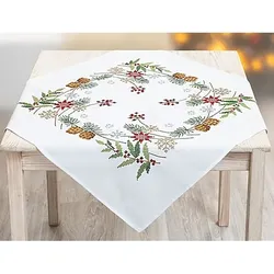 Stickmitteldecke "Weihnachtszeit/Winterzeit"