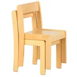 Massivholz Stuhl, Sitzhöhe: 30 cm, Buche - Natur