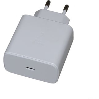 45W Super-Schnell-Ladegerät für Original Samsung S21 FE 5G weiß 4A Netzteil super-Fast-Charging USB-Typ-C-Adapter + Hakai Pad - Weiß