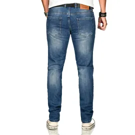 Alessandro Salvarini "ASAngelo", Herren, Gr. W36L32, Länge 32, blau (as, 173, blau), Obermaterial: 98% Baumwolle, 2% Elasthan, regular fit, Jeans, Angenehme Passform durch vorhandenen Elasthan Anteil