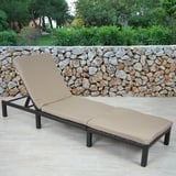 Poly-Rattan Sonnenliege HWC-A51, Relaxliege Liege, Basic anthrazit Kissen creme