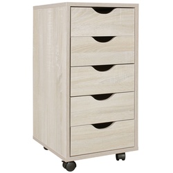 KADIMA DESIGN Rollcontainer, 5 Schubladen, MDF-Holz, Büro/Wohnzimmer - Stilvoller Stauraum