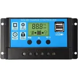 12V/24V 30A PWM Solarpanel-Laderegler LCD-Display Dual-USB-Anschluss - INHHUB